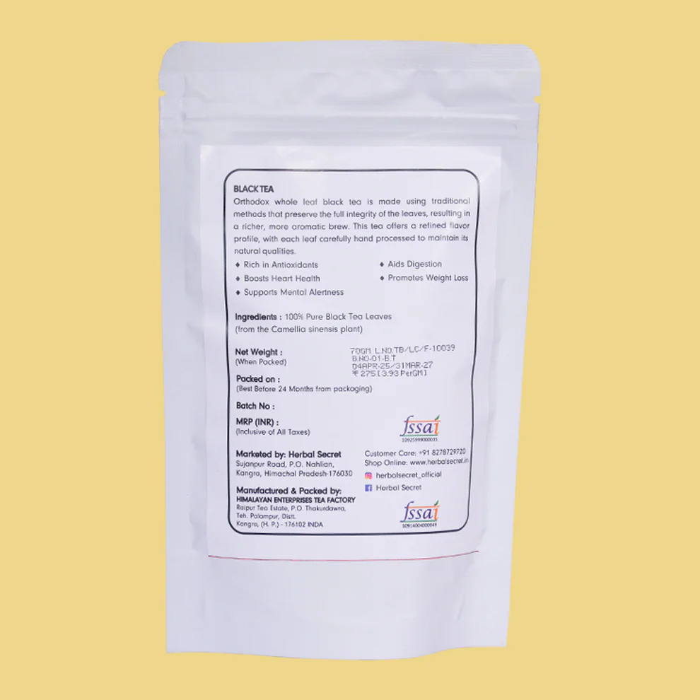 Black Tea - Orthodox Whole Leaf Tea - Image 4